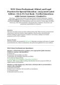 WGU D002 Professional&comma; Ethical&comma; and Legal Practices for Special Education &vert; 2025&sol;2026 Latest Edition &vert; OA & PA Test Bank &vert; Verified Questions with Correct Answers &vert; Graded A&plus;