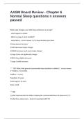AASM Board Review - Chapter 6 Normal Sleep questions n answers passed