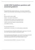 AASM CPAP Guidelines questions well answered graded A&plus;