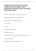 AASM Home Sleep Apnea Testing &lpar;HSAT&rpar; Rules for Adults&colon; HSAT Utilizing Peripheral Arterial Tonometry &lpar;PAT&rpar; fully solved