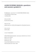 AASM SCORING MANUAL questions and answers graded A&plus;