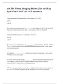 AASM Sleep Staging Rules &lpar;for adults&rpar; questions and correct answers