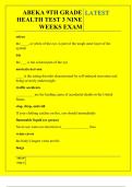 ABEKA 9TH GRADE HEALTH TEST 3 NINE WEEKS EXAM QUESTIONS AND ANSWERS 2025