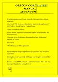 OREGON CORE MANUAL ADDENDUM QUESTIONS AND ANSWERS 2025