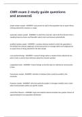 CMR exam 2 study guide questions and answers