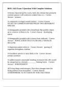 BIOL 1442 Exam 3 Questions With Complete Solutions