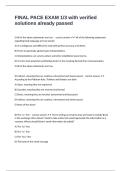 FINAL PACE EXAM 1 3 with verified solutions already passed