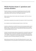 PACE Practice Exam 2 questions and correct answers