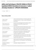 skills and techniques USAHS Midterm EXAM &lpar;updated 2025&rpar; Questions & Answers &vert; Latest Already Graded A&plus; UPDATE 2025&vert;2026