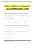 GCSS-Army DUA Overview Course Test 1 Exam 2026 Questions and Answers