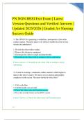 PN NGN HESI Exit Exam &vert; Latest Version Questions and Verified Answers &vert; Updated 2025&sol;2026 &vert; Graded A&plus; Nursing Success Guide