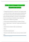 CEBS - GBA 1 Module 1 Exam 2026 Questions and Answers