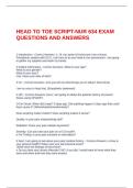 HEAD TO TOE SCRIPT-NUR 634 EXAM QUESTIONS AND ANSWERS