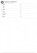Temperature Calculations Test Bank &sol; 2025 Update &sol; Score 100&percnt;