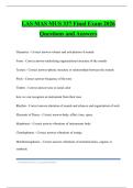 LAS MAS MUS 337 Final Exam 2026 Questions and Answers