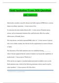 Field Sanitation Exam 2026 Questions and Answers