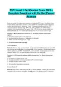 RVTI Level 1 Certification Exam 2025 &ndash; Complete Questions with Verified Passed Answers