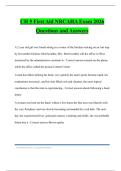CH 5 First Aid NRCAHA Exam 2026 Questions and Answers