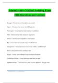 Administrative Medical Assisting Exam 2026 Questions and Answers