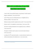 NRCAHA certification Exam 2026 Questions and Answers