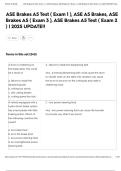 ASE Brakes A5 Test &lpar; Exam 1 &rpar;&comma; ASE A5 Brakes&comma; ASE Brakes A5 &lpar; Exam 3 &rpar;&comma; ASE Brakes A5 Test &lpar; Exam 2 &rpar; &vert; 2025 UPDATE&excl;&excl;