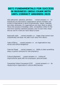 D072 FUNDAMENTALS FOR SUCCESS IN BUSINESS &lpar;WGU&rpar; EXAM WITH 100&percnt; CORRECT ANSWERS 2025