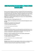 AQA Psychology A Level 2021 &ndash; Paper 2 Mark Scheme &lpar;MS&rpar;