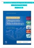 TEST BANK For Textbook Of Diagnostic Microbiology&comma; 7th Edition By Connie R&period; Mahon&comma; Verified Chapters 1 - 41&comma; Complete Newest Version
