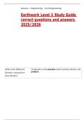 Earthwork Level 2 Study Guide correct questions and answers 2025&sol;2026