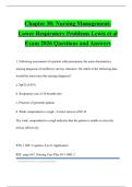 Chapter 30&colon; Nursing Management&colon; Lower Respiratory Problems Lewis et al Exam 2026 Questions and Answers
