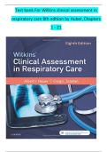 Test bank For Wilkins clinical assessment in respiratory care 8th edition by Huber&comma; Chapters 1-21 complete