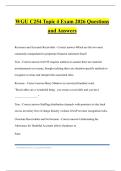 WGU C254 Topic 4 Exam 2026 Questions and Answers