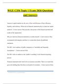 WGU C254 Topic 1 Exam 2026 Questions and Answers