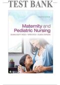 Test Bank - for Maternity and Pediatric Nursing 4th Edition by Susan Ricci&comma; All Chapters &vert; Complete Guide A&plus;&vert; Latest updated version&period;