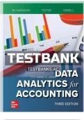 TEST BANK For Data Analytics for Accounting&comma; 3rd Edition by Vernon Richardson&comma; Verified Chapters 1 - 9&comma; Complete latest updated Version&period;