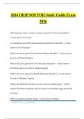 2024 IHOP SOP FOH Study Guide Exam 2026
