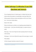 Adobe InDesign Certification Exam 2026 Questions and Answers