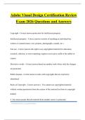 Adobe Visual Design Certification Review Exam 2026 Questions and Answers