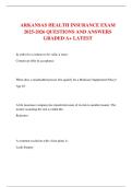 ARKANSAS HEALTH INSURANCE EXAM 2025-2026 QUESTIONS AND ANSWERS GRADED A&plus; LATEST