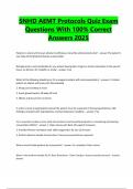 Package Deal For SNHD Protocols Exam Questions With 100&percnt; Correct Answers &vert; Verified &vert; Updated &vert; 2025&sol;2026