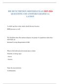DH 209 NUTRITION MIDTERM EXAM 2025-2026 QUESTIONS AND ANSWERS GRADED A&plus; LATEST 