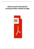 Test Bank for Data Analytics for Accounting 3rd Edition by Rochardson and Teeter