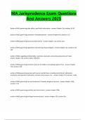 MA Jurisprudence Exam Questions And Answers 2025