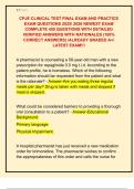 CPJE CLINICAL TEST FINAL EXAM AND PRACTICE  EXAM QUESTIONS 2025&sol; 2026 NEWEST EXAM  COMPLETE 450 QUESTIONS WITH DETAILED  VERIFIED ANSWERS WITH RATIONALES &lpar;100&percnt;  CORRECT ANSWERS&rpar; &sol;ALREADY GRADED A&plus;&sol;  LATEST EXAM&excl;&excl;&excl;