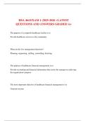 HSA 464 EXAM 1 &lpar;2025-2026 &rpar; LATEST  QUESTIONS AND ANSWERS GRADED A&plus; 