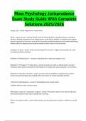 Mass Psychology Jurisprudence Exam Study Guide With Complete Solutions 2025&sol;2026