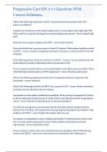 Progressive Care RN &ndash; Exam Practice Questions with Correct Solutions &lpar;Latest Update&rpar;