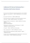 California UST Service Technician &ndash; Part 1 Exam Questions and Answers &lpar;100&percnt; Correct&rpar;
