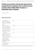 Florida Laws & Rules Chiropractic Board Exam comprehensive questions and verified answers ACTUAL EXAM 2025 TEST&excl;&excl; Graded A&plus; &vert; 2025&vert;2026 EXAM UPDATE