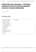 Official NHA Exam Questions - NAB EXAM&comma; QUESTIONS WITH ACCURATE ANSWERS &vert; MULTIPLE CHOICES &vert;20252026&excl;&excl;
